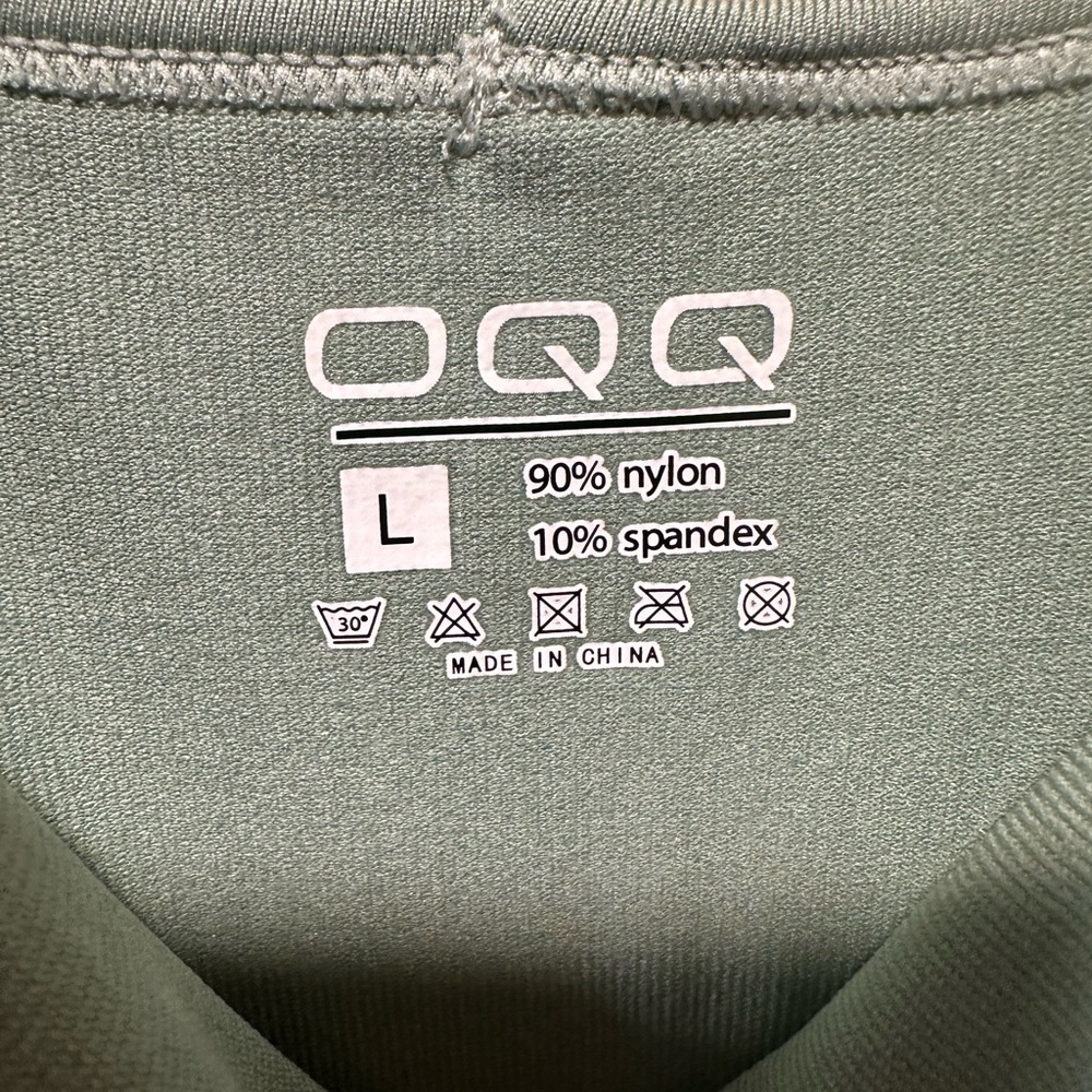 OQQ Mint Green Wide Leg Jumpsuit NWOT Size L - Picture 6 of 7